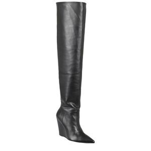 Stuart Weitzman Saloon Leather Wedge Boots